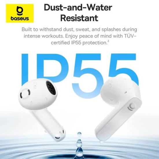BASEUS BASS BS1 NC, ΑΣΥΡΜΑΤΑ SEMI IN EAR, TWS, ΛΕΥΚΑ BASEUS BASS BS1 NC, ΑΣΥΡΜΑΤΑ SEMI IN EAR, TWS, ΛΕΥΚΑ