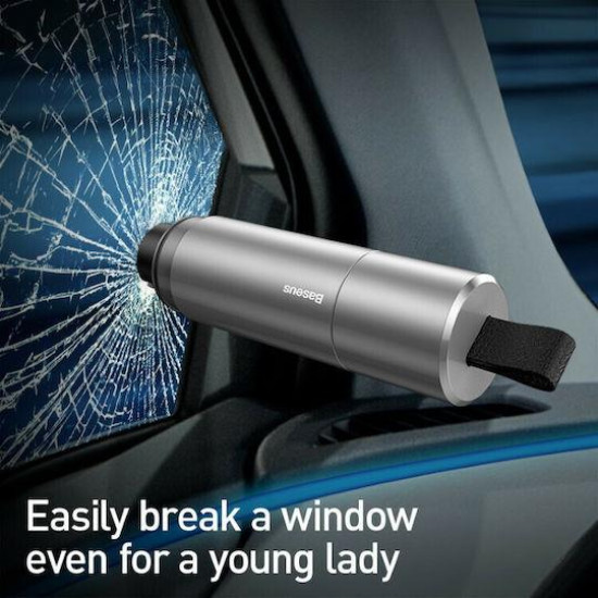 BASEUS SHARP TOOL, ΣΦΥΡΙ ΑΣΦΑΛΕΙΑΣ, ΓΙΑ ΣΠΑΣΙΜΟ ΠΑΡΑΘΥΡΟΥ, ΓΙΑ ΚΟΨΙΜΟ ΖΩΝΗΣ ΑΣΦΑΛΕΙΑΣ, ΜΑΥΡΟ
