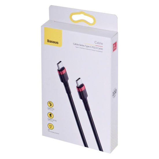 BASEUS CAFULE ΚΑΛΩΔΙΟ ΦΟΡΤΙΣΗΣ, PD 2.0 TYPE-C, 3A, 60W, 1M, ΚΟΚΚΙΝΟ, ΜΑΥΡΟ BASEUS CAFULE ΚΑΛΩΔΙΟ ΦΟΡΤΙΣΗΣ, PD 2.0 TYPE-C, 3A, 60W, 1M, ΚΟΚΚΙΝΟ, ΜΑΥΡΟ