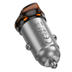 HOCO NZ16 ΦΟΡΤΙΣΤΗΣ ΑΥΤΟΚΙΝΗΤΟΥ, RIGOROUS PD30W, 1 ΘΥΡΑ , ΓΚΡΙ