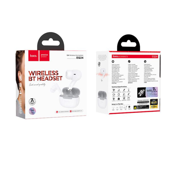 HOCO EQ24 ESTRELLA WIRELESS HEADSET, ΛΕΥΚΟ HOCO EQ24 ESTRELLA WIRELESS HEADSET, ΛΕΥΚΟ