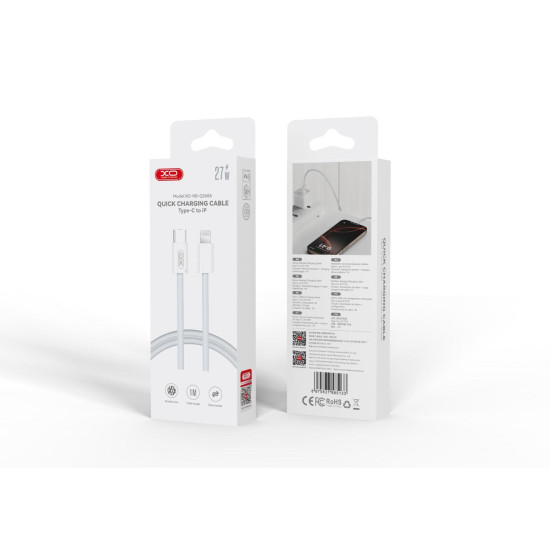 XO NB-Q260A ΚΑΛΩΔΙΟ ΦΟΡΤΙΣΗΣ TYPE-C ΣΕ LIGHTNING, 27W, 1M, ΛΕΥΚΟ XO NB-Q260A ΚΑΛΩΔΙΟ ΦΟΡΤΙΣΗΣ TYPE-C ΣΕ LIGHTNING, 27W, 1M, ΛΕΥΚΟ