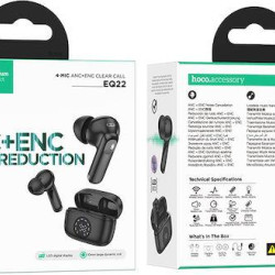 HOCO EQ22 SINGER ΑΣΥΡΜΑΤΑ ΑΚΟΥΣΤΙΚΑ, BLUETOOTH 5.4, ANC+ENC, ΜΑΥΡΟ HOCO EQ22 SINGER ΑΣΥΡΜΑΤΑ ΑΚΟΥΣΤΙΚΑ, BLUETOOTH 5.4, ANC+ENC, ΜΑΥΡΟ