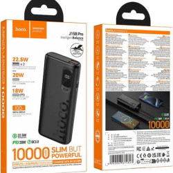 HOCO J158 PRO RUNNER POWERBANK, 10000MAH, PD20W, ΜΑΥΡΟ
