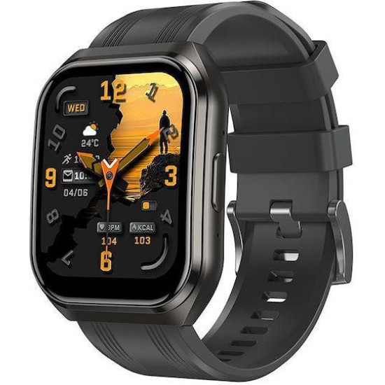 HOCO Y44 SMARTWATCH, 1.83 ΙΝΤΣΕΣ, BLUETOOTH 5.3, 1000MAH, ΜΑΥΡΟ