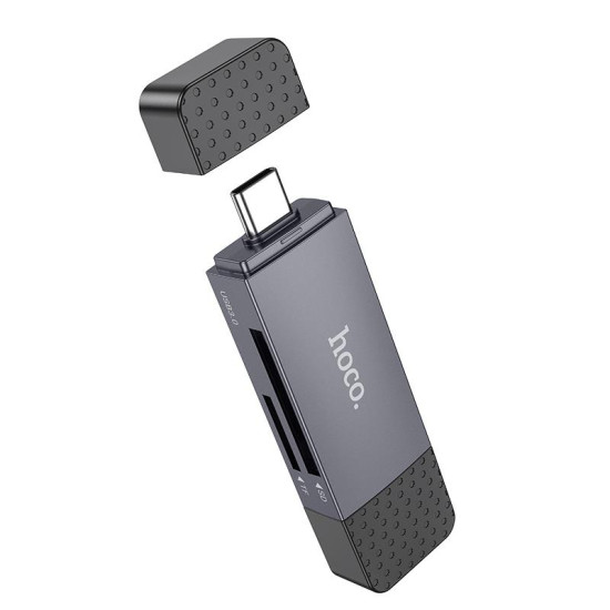 HOCO HB45 SPIRIT 2-IN-1 CARD READER(USB3.0-TYPEC3.0),ΓΚΡΙ HOCO HB45 SPIRIT 2-IN-1 CARD READER(USB3.0-TYPEC3.0),ΓΚΡΙ