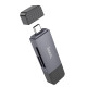 HOCO HB45 SPIRIT 2-IN-1 CARD READER(USB3.0-TYPEC3.0),ΓΚΡΙ HOCO HB45 SPIRIT 2-IN-1 CARD READER(USB3.0-TYPEC3.0),ΓΚΡΙ