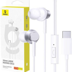BASEUS ENCOK CZ11, ΕΝΣΥΡΜΑΤΑ ΑΚΟΥΣΤΙΚΑ, SEMI IN EAR, ΛΕΥΚΑ BASEUS ENCOK CZ11, ΕΝΣΥΡΜΑΤΑ ΑΚΟΥΣΤΙΚΑ, SEMI IN EAR, ΛΕΥΚΑ