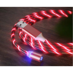 Vivid LED Cable USB to Type-C\Lightning\Micro USB Magnetic Red Vivid LED Cable USB to Type-C\Lightning\Micro USB Magnetic Red