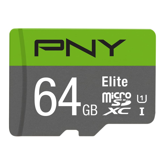 PNY Elite microSDXC UHS-I Class 10 U1 64GB With SD Adapter PNY Elite microSDXC UHS-I Class 10 U1 64GB With SD Adapter