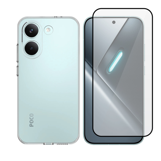 Vivid Set TPU Case + Full Face Tempered Glass Xiaomi Poco X8 Pro 5G