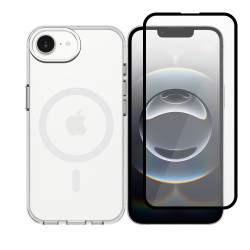 Vivid Set Acrylic Magsafe Clear Case + Full Face Tempered Glass Apple iPhone 17e Vivid Set Acrylic Magsafe Clear Case + Full Face Tempered Glass Apple iPhone 17e