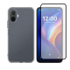 Vivid Set TPU Clear Case + Full Face Tempered Glass TCL K70 5G Vivid Set TPU Clear Case + Full Face Tempered Glass TCL K70 5G