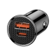 Baseus Circular Plastic A+C 30W PPS Car Charger Black Baseus Circular Plastic A+C 30W PPS Car Charger Black