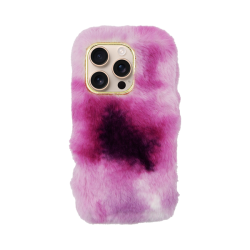 Vivid Fluffy Plush Case Apple iPhone 16 Pro Pink