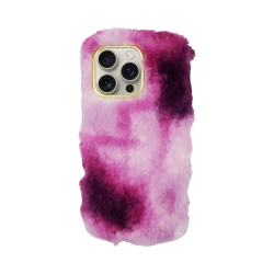 Vivid Fluffy Plush Case Apple iPhone 16 Pro Max Pink