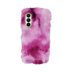 Vivid Fluffy Plush Case Samsung Galaxy A16 Pink