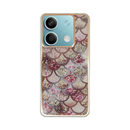 Vivid Mermaid Scale Silicone Case Redmi Note 13 Pro/Poco X6 5G Rose Gold