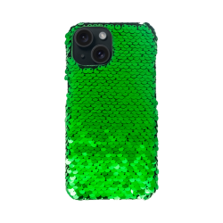 Vivid Sequin Case Apple iPhone 15 Green