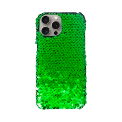 Vivid Sequin Case Apple iPhone 15 Pro Green
