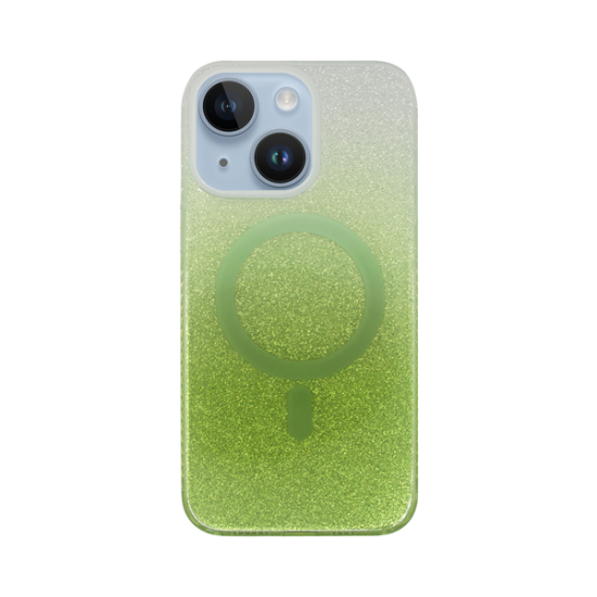 Vivid Magsafe Glitter Shine Case Apple iPhone 15 Plus Green