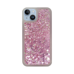 Vivid Liquid Glitter Case Apple iPhone 14 Pink