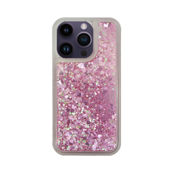 Vivid Liquid Glitter Case Apple iPhone 14 Pro Pink