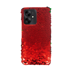 Vivid Sequin Case Redmi 13C Red