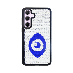 Vivid Sequin Case Samsung Galaxy A35 5G Silver/Blue