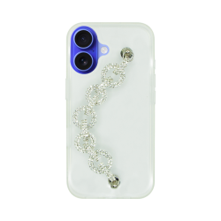 Vivid Clear Case with Rhinestone Glitter Chain Apple iPhone 16