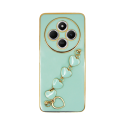 Vivid Slim Case with Heart Chain Hand Strap Redmi 14C 4G Green
