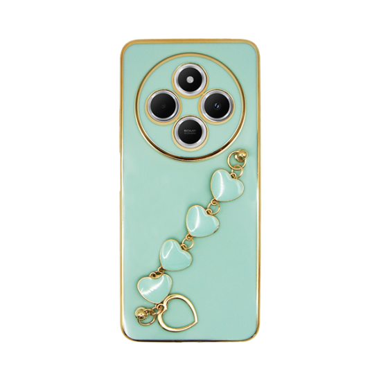 Vivid Slim Case with Heart Chain Hand Strap Redmi 14C 4G Green Vivid Slim Case with Heart Chain Hand Strap Redmi 14C 4G Green