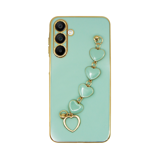 Vivid Slim Case with Heart Chain Hand Strap Samsung Galaxy A16 Green