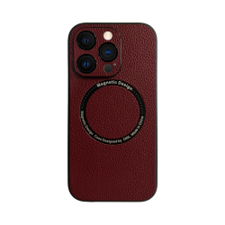 Vivid Magsafe Leather Case Apple iPhone 12 Pro Purple