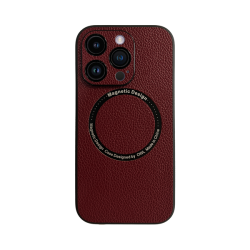 Vivid Magsafe Leather Case Apple iPhone 15 Pro Max Purple
