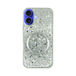 Vivid Magsafe Glitter Case Apple iPhone 16 Silver