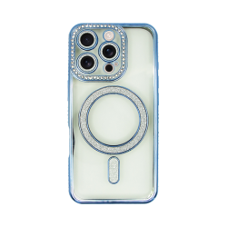 Vivid Magsafe Strass and Glitter Case Apple iPhone 16 Pro Transparent
