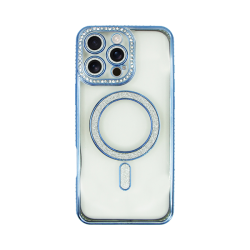 Vivid Magsafe Strass and Glitter Case Apple iPhone 16 Pro Max Transparent