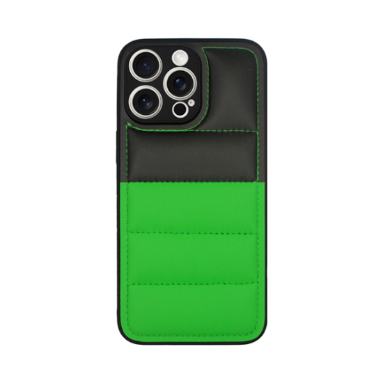 Vivid Puffer Back Cover Apple iPhone 15 Pro Max Green/Black Vivid Puffer Back Cover Apple iPhone 15 Pro Max Green/Black