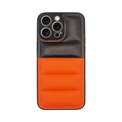 Vivid Puffer Back Cover Apple iPhone 15 Pro Orange/Black
