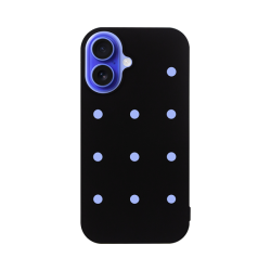 Vivid Silicone Pins Case Apple iPhone 16 Black