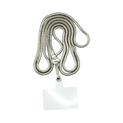 Vivid Crossbody Snake Bone Metal Chain Silver