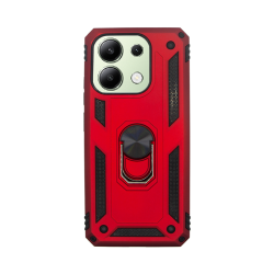 Vivid Ring Rugged Armor Case Redmi Note 13 4G Red