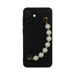 Vivid Silicone Case Pearl Chain Samsung Galaxy A36 Black