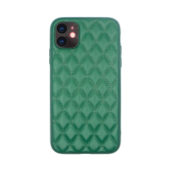 Vivid Diamond Shape PU Leather Case Apple iPhone 11 Green