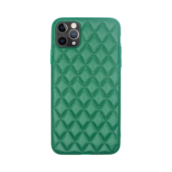 Vivid Diamond Shape PU Leather Case Apple iPhone 11 Pro Max Green
