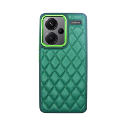 Vivid Diamond Shape PU Leather Case Redmi Note 13 Pro+ 5G Green