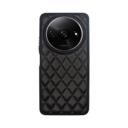 Vivid Diamond Shape PU Leather Case Redmi A3 Black
