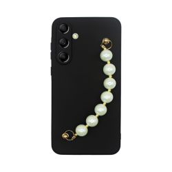 Vivid Silicone Case Pearl Chain Samsung Galaxy A14 4G/5G Black