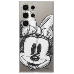 Disney Case Samsung Galaxy S24 Ultra Minnie Partial Print Sketch Transparent